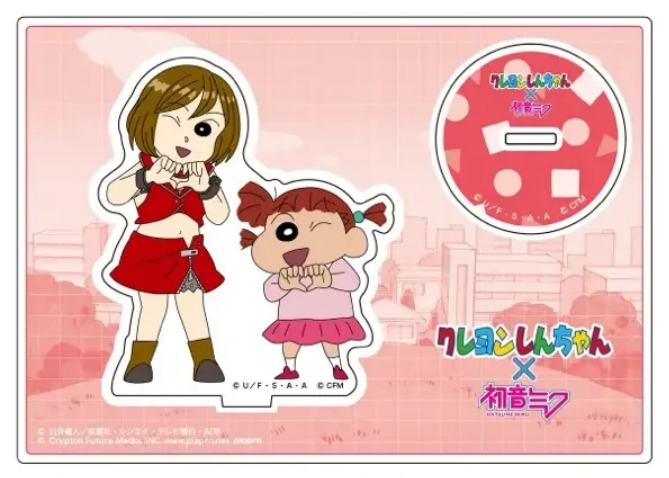 MEIKO-初音未来×蜡笔小新联名立牌