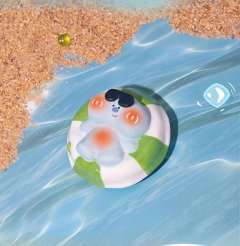 泳圈派对-绿白-资料图