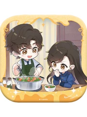 克莱恩&梅丽莎(美食time款)-烘焙手记主题徽章