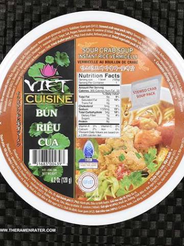 Viet Cuisine Bun Rieu Cua Sour Crab Soup Instant Rice Vermicelli