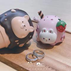 情人节限定熊兔双球甜筒-资料图