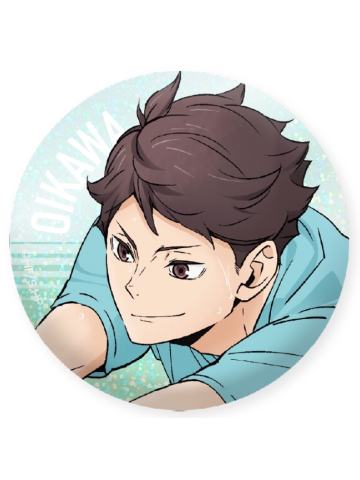 及川彻-收到接球闪光马口铁徽章