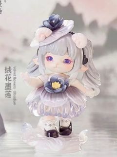 异色-绒花·墨莲