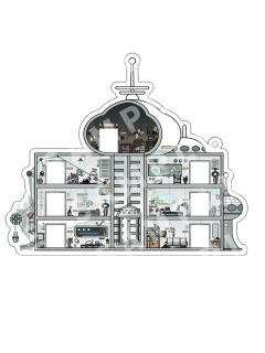 多人-吵吵研究所 拉普拉斯科算中心迷宫玩具摆件vol.2
