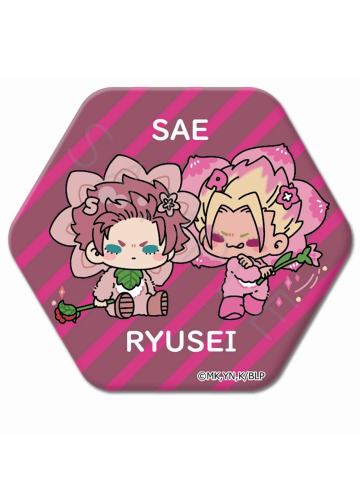 糸师冴&士道龙圣-花卉系列Q版六边形徽章