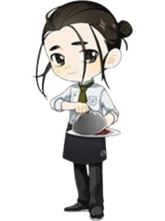 王也-餐厅系列Q版亚克力吸管杯挂