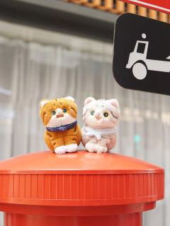 蹲蹲猫毛绒玩偶挂件-资料图