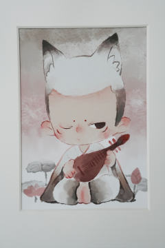 烟雨行舟版画