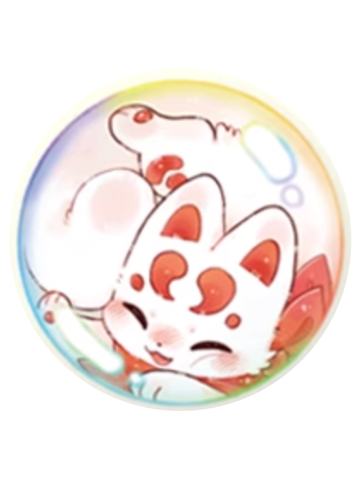福仔-吹泡泡系列滴胶贴纸动