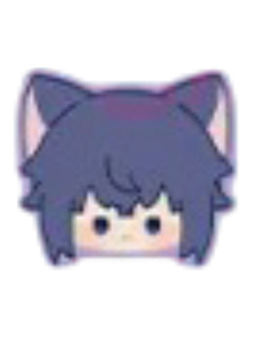 月咏几斗-动画系列毛绒刺绣贴纸