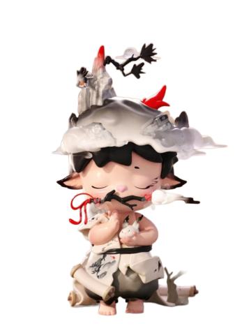 执笔松影