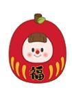 隐藏赏-苹果达摩搪胶毛绒-福