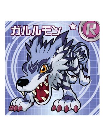 R-加鲁鲁兽-万代食玩数码宝贝贴纸 第2弹