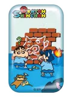 野原新之助&风间彻-简动文创像素风方形吧唧