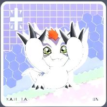 哥玛兽（炫彩版）-万代食玩趣脆万乐多数码宝贝贴纸