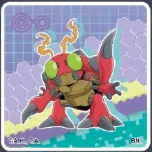 甲虫兽（哑光版）-万代食玩趣脆万乐多数码宝贝贴纸