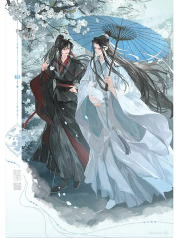 蓝忘机&魏无羡(色纸)-江南雨系列周边