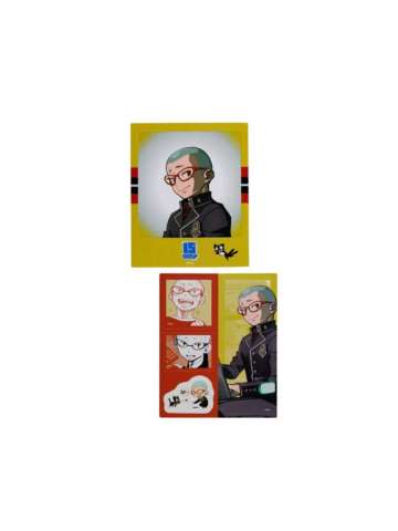 三轮子猫丸-原画展拍立得贴纸