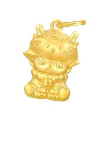 平安鹿-黄金吊坠