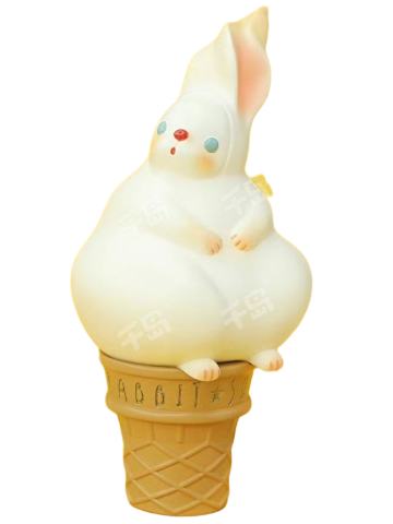 奶油蛋筒 冰淇淋兔