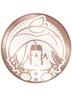 魈-雨中嬉乐系列镜面金属迷你徽章
