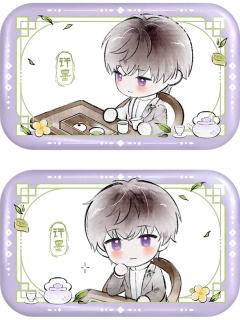 许墨-茶园一日系列Q版徽章套组