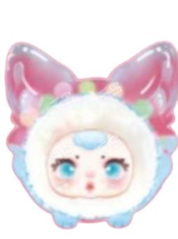 海蓝啵啵奶糖（实色蓝色入油狐狸款）