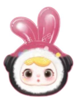 陨石啵啵奶糖（实色黑色入油兔子款）