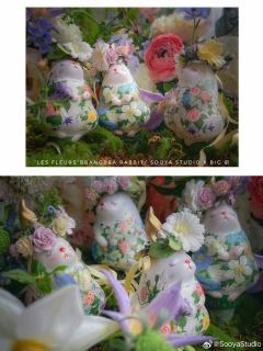 大劉 × SooyaStudio Les Fleurs 繁花 冰淇淋兔-资料图