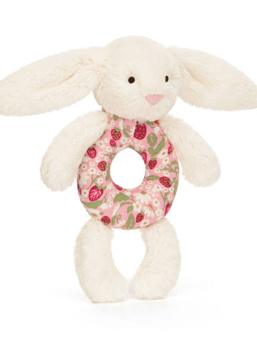 Blossom Cream Bunny 'Berry' Ring Rattle