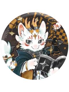 四不相-黑白对弈马口铁徽章