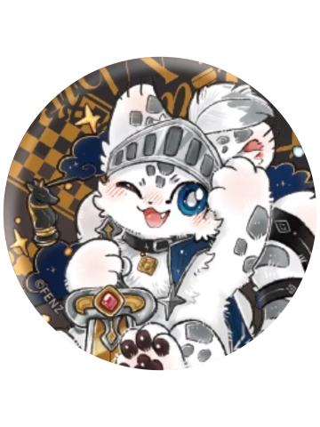 核桃-黑白对弈马口铁徽章