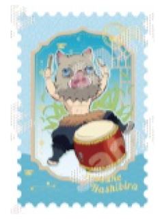 嘴平伊之助烫金邮票卡-中国版乐器系列