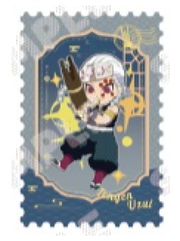 宇髓天元烫金邮票卡-中国版乐器系列