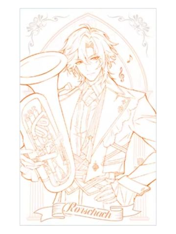 罗夏线稿明信片-2025音乐会主题重逢与永恒之诗系列