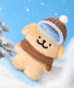 小金毛 滑雪款毛绒挂件