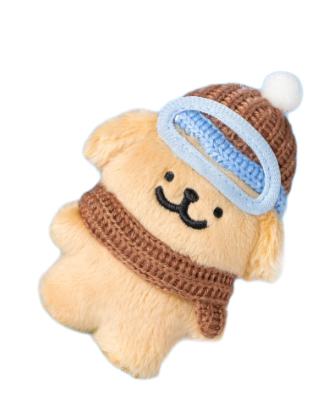 小金毛 滑雪款毛绒挂件