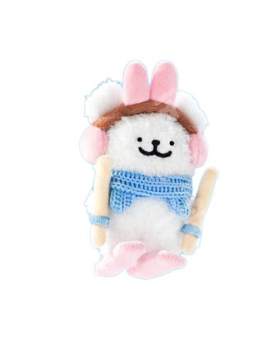 小白 滑雪款毛绒挂件