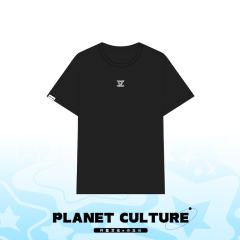 行星文化T恤-烧皱黑