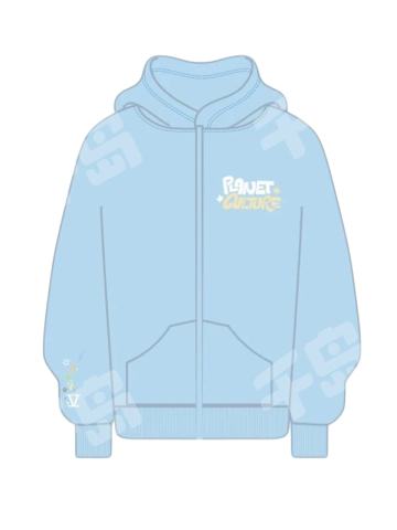 行星文化重工绣标卫衣-街头代码(星云蓝)