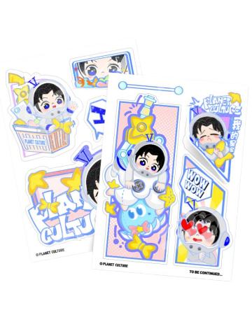 小北斗珠光贴纸