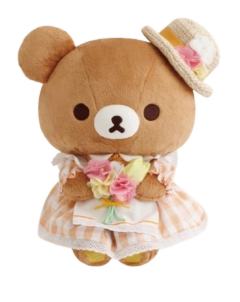 茶小熊 大号坐姿捧花公仔