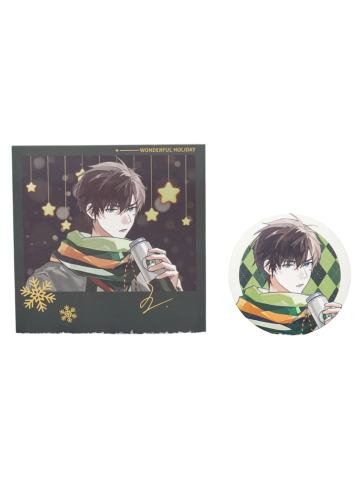 王杰希六等赏马口铁徽章套组1-悠然假期系列