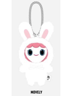 lovely毛绒兔子挂件 桃