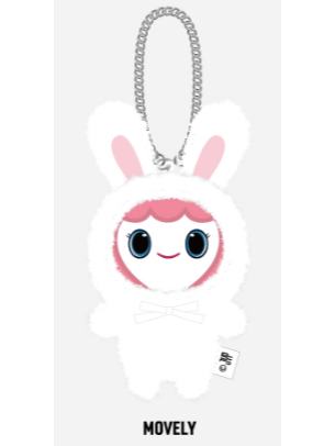 lovely毛绒兔子挂件 桃