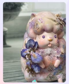 双双西噗X林小拉合作涂装off款西噗-那年鸢尾（坐姿）