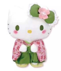 Hello Kitty樱花抹茶公仔