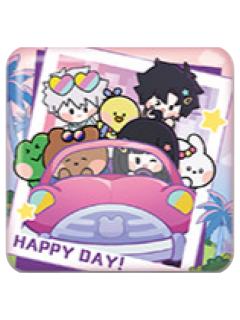 多人4(拍立得款)mini徽章-LINE FRIENDS minini联名