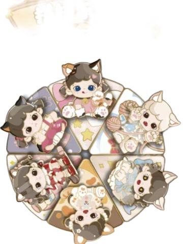 猫爪披萨拼拼乐徽章随机款