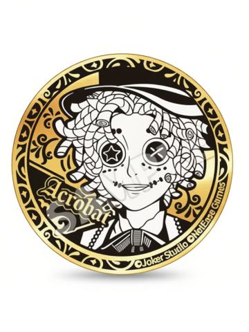 杂技演员浮雕雕金徽章-千年书旅系列